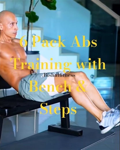 Best 8 Abs Exercises with Bench & Steps ( Home Workout 21 Days Challenge)