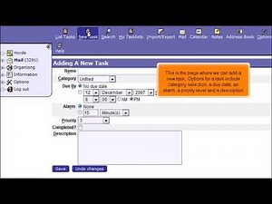 Horde: How to Create Tasks