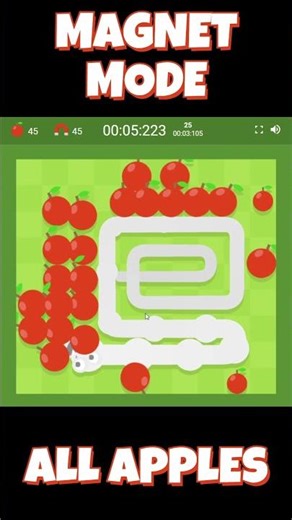 Google Snake MAGNET MODE!!!! (ALL APPLES)