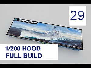 Trumpeter 1/200 HMS Hood Full build with Pontos detail set Part 29 (Carley Rafts and Searchlights)