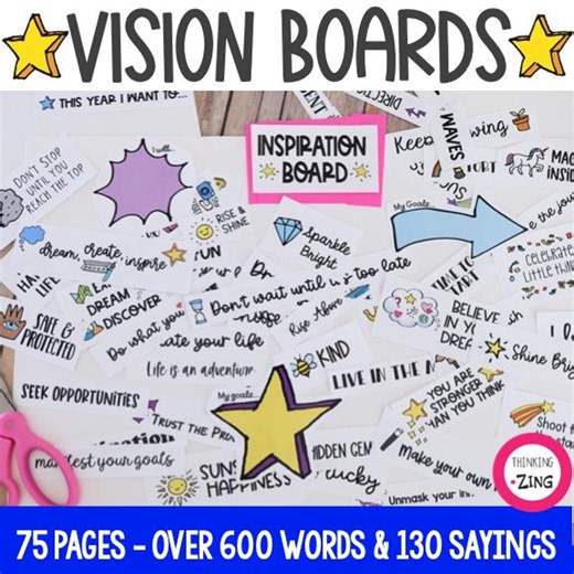 Family Vision Board Kit 2025: Printable Dream & Goal Board (PDF) - Etsy