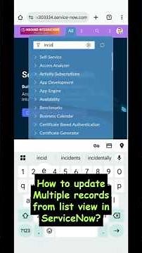 How to update multiple records from list view in serviceNow?