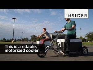 This is a rideable, motorized cooler