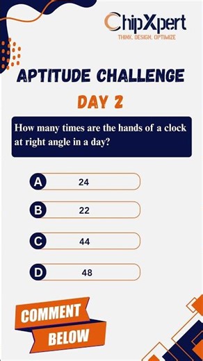 Only 1% Can Solve This Clock Puzzle! | Aptitude Challenge Day 2 | ChipXpert | BEST VLSI Training