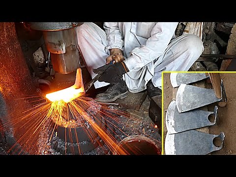 Forging Heavy Duty Gardening Hoe From Scrap Steel | Hoe Making Process | Hoe Forging