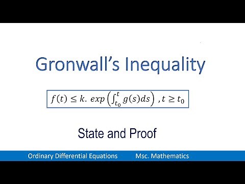 Gronwall’s Inequality || Gronwall's Inequality in Differential Equations