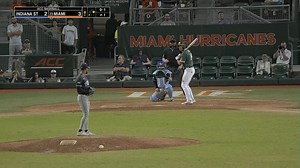 BIG insurance RBI double from Cuvet to score Torres🤝 B8 | Miami 4 | Indiana State 2 | Miami Hurricanes Baseball