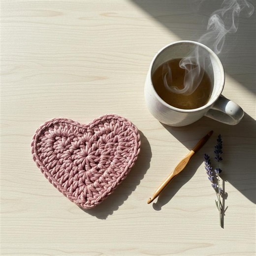Crochet Heart Coaster Pattern | Beginner-friendly Valentine's Day (PDF Pattern) - Etsy Australia