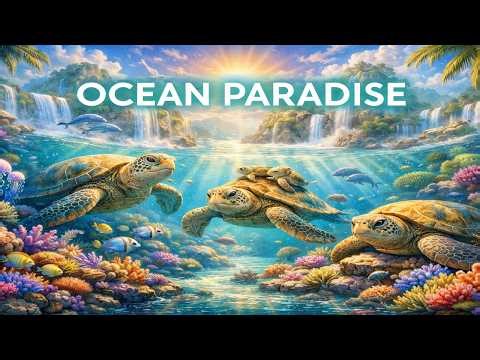 Sea Turtles Swimming in 4K 🐢 Relaxing Tropical Underwater Nature and Paradise🐢Beautiful Sound Track🐢