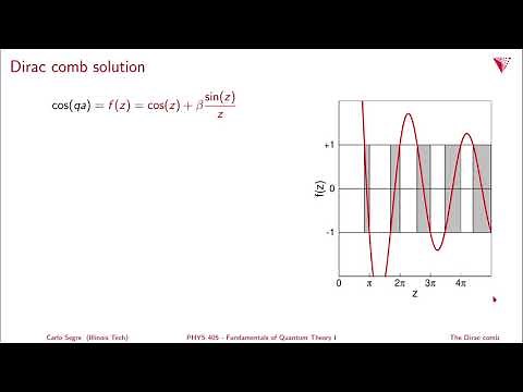 5.07 The Dirac comb & band theory