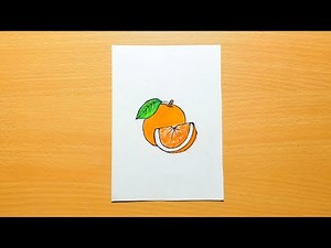 How to draw a " Orange " step by step easy drawing || Mim Art