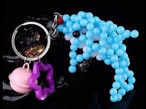 DIY kawaii bead dolphin 水晶串珠教学 海豚挂饰