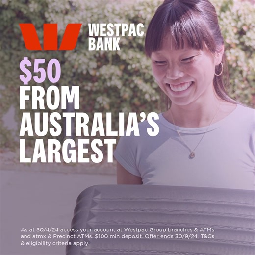 1K views | New to Australia? Open a Westpac Choice bank account and get $50 on us. | Westpac | Facebook