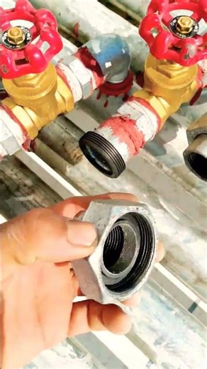 Gi gate valve fitting work install 1" gate valve and union fitting #plumbingtime #shortvideo | reel