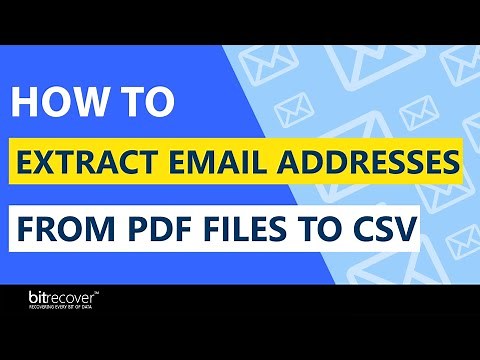 How to Extract Email Addresses from PDF File to CSV Format?