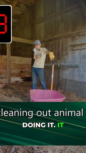 One Trick That Makes Stall Cleaning 10x Easier #farming #goats #shorts