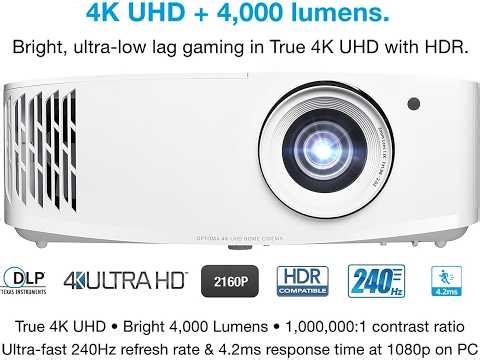 Optoma UHD38x Review – 4K Gaming Projector with 240Hz & Ultra Low Input Lag!
