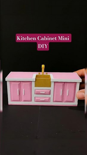 How to Make a Miniature Kitchen Sink Cabinet | DIY Dollhouse Furniture Tutorial #diy #miniature