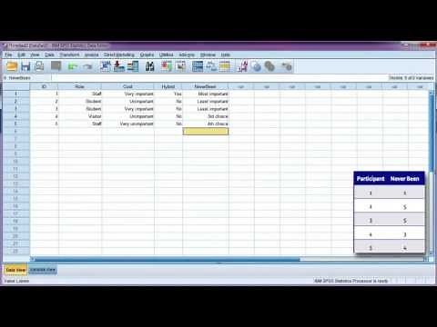 Enter data from a questionnaire, Ex 4: Ranked response