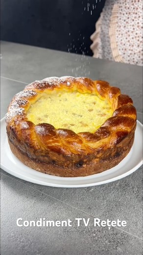 Fluffy pastry with cottage cheese and raisins