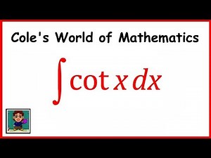 Integral of cot x ❖ Calculus 1 ❖ Trig Integrals