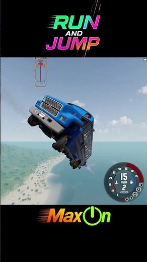 [BeamNG dirve] RUN AND JUMP - #beamngdrive #car #maxon #빔엔지 #빔엔지 드라이브 #destroy #police