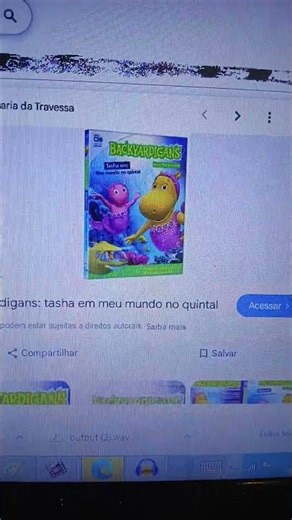 Backyardigans Tasha em Meu Mundo No Quintal DVD Menu