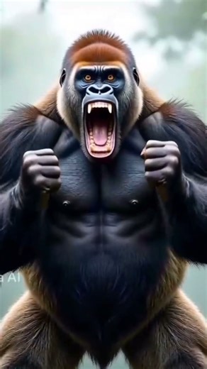 Angry Gorilla Goes Wild! This Stare Is Terrifying 😱🦍 | Shorts