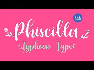 Typhoon Type | How to get start & finish " Flower " on Phiscilla font with Illustrator (PUA encoded)