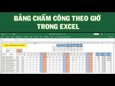 Chấm công theo giờ trong excel | Hướng dẫn tạo bảng chấm công theo giờ