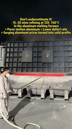 Refining= Purer molten aluminum+Lower defect rate=Surging aluminum prices turned into solid profits!
