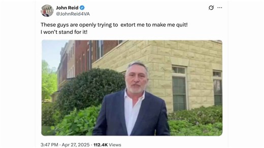 John Reid refuses to step down; calls pressure from Youngkin's team 'extortion'