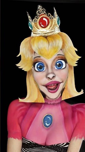 Princess peach makeup tutorial 👑 #supermariobrosmovie #princesspeach #makeup #makeuptutorial