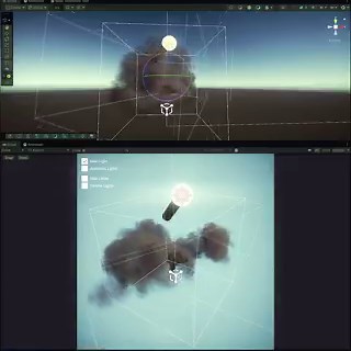 😶‍🌫️ Late night experiment: high-resolution, volumetric cloud rendering in Unity URP. Doing R&D for my fog, too.Lighting is rather basic,~I just started on this one.