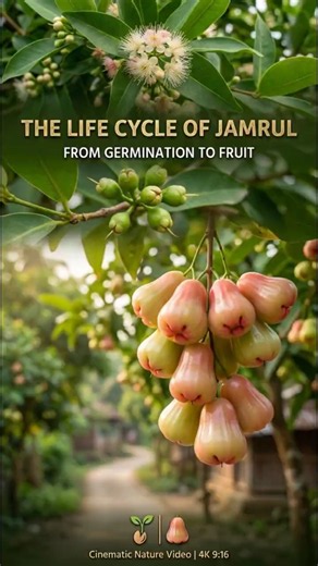​🌱🌳 The Life Cycle of Jamrul Fruit: Seed to Harvest 🍃 | 4K Nature Timelapse 🌧️ 🌳🍎​🍃​🌦️🌧️🌸#shorts