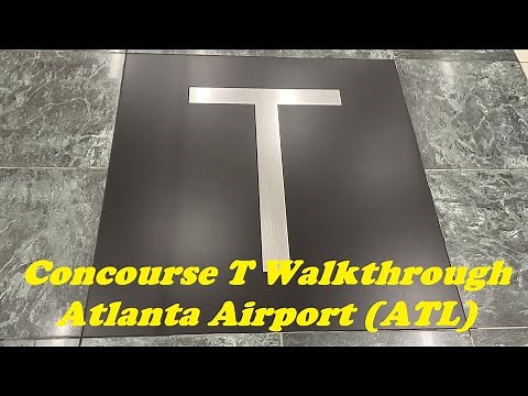 Walkthrough of Concourse T at Atlanta Airport (ATL) - Dec 2022