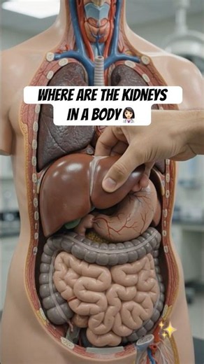Where are kidneys in the body⁉️#anatomy
