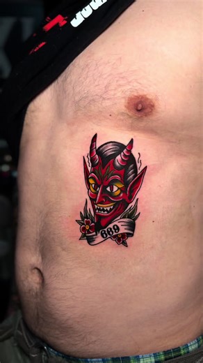 Tatuaje tradicional del Diablo! #tattoo #tatuaje #deviltattoo #traditattoo