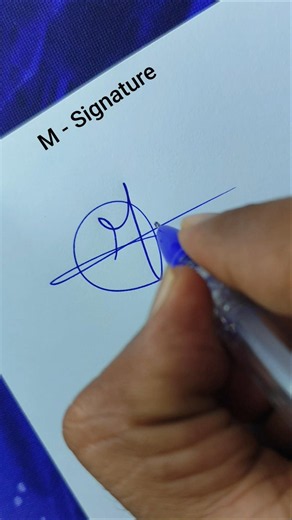 M Signature Style | Stylish M Name Signature Tutorial No Talking 2026 #shorts #signature #design