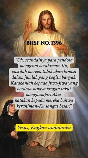 BHSF No 1396 #faith #kerahimanilahi #santafaustina