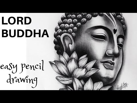 How to draw Lord Buddha, easy step by step drawing