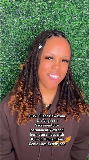 Extending Natural Locs with 10 inch Curly Genie Locs | Dr.LocGenie