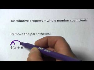 Distributive Property with Whole Number Coefficients