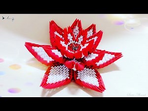 How to make 3d origami flower 4