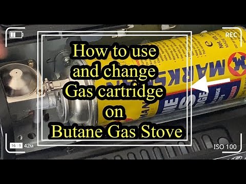 How to use & change Cartridge in portable Butane Gas emergency camping Cooking Stove- Explosion Tips