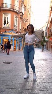 53K views · 3.3K reactions | Style sporty & fashion @fitjeans with me on the streets of Spain ✨﫶 ᵃᵈ - Fun fact: had to buy a jacket in the city, the Icy wind in Malaga is not to be messed with apparently 兩 the jeans is @fitjeans (size small), shoes Nike, white top asos, brown vest Zara. #streetstyle #sportygirl | Nochtli Peralta Alvarez | Facebook
