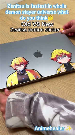 😱 This Zenitsu Motion Sticker is INSANE 😍 | Must Have Anime Merch #Shorts #anime #youtubeshorts #yt