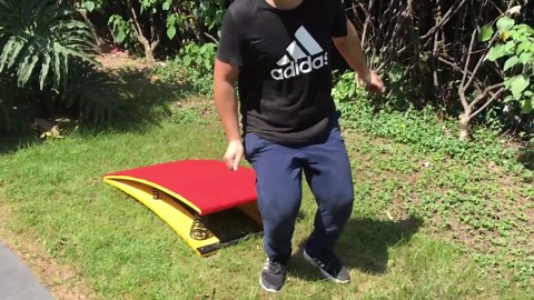 Meticuloso Gymnastics Springboard 4 Springs Gymnastics Equipment Suitable for Vaulting Springboard for Kids Vaulting Training Fitnes Playing, RED