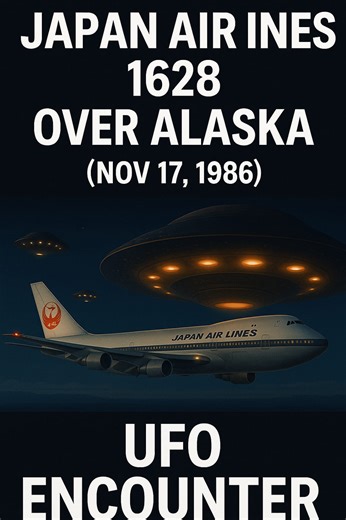 🚨 Japan Air Lines Flight 1628 UFO Encounter (Nov 17, 1986) 🚨 While flying over Alaska, a Japan Air Lines cargo plane carrying wine from Paris to Tokyo reported being followed by three massive unidentified objects for over 50 minutes. Captain Kenju Terauchi, a veteran pilot with over 10,000 hours of flight experience, described one of the crafts as “twice the size of an aircraft carrier.” The UFOs were detected on radar by both the plane and U.S. military control centers, confirming the encount