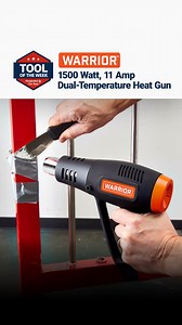 The Warrior 1500 Watt, 11 Amp Dual-Temperature Heat Gun has 2 settings to strip paint, loosen fittings, or thaw pipes. | Harbor Freight
